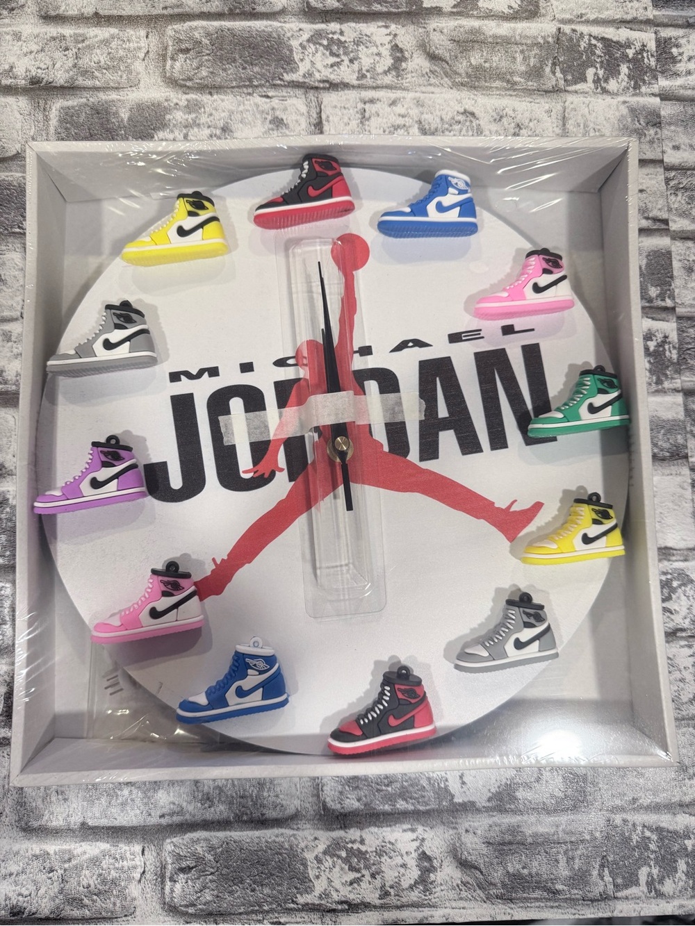 Jordan wall clock mini 3D sneakers AJ Air watch magnet gift basketball NBA
